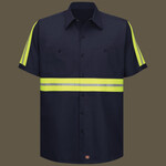 Enhanced Visibility Short Sleeve Cotton Work Shirt