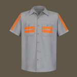 Men's Enhanced Visibility Industrial Work Shirt