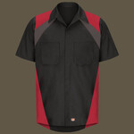 Men's Tri-Color Short Sleeve Shop Shirt
