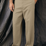 Men's Plain Front Casual Cotton Pants