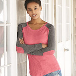 Women’s Preppy Patch Slub Long Sleeve T-Shirt